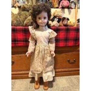 RARE 1969 EEGEE 32" Brunette Doll Original Clothes & Boots